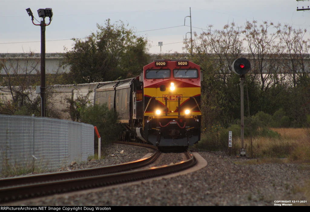 Kansas City Southern Empty Grain Train